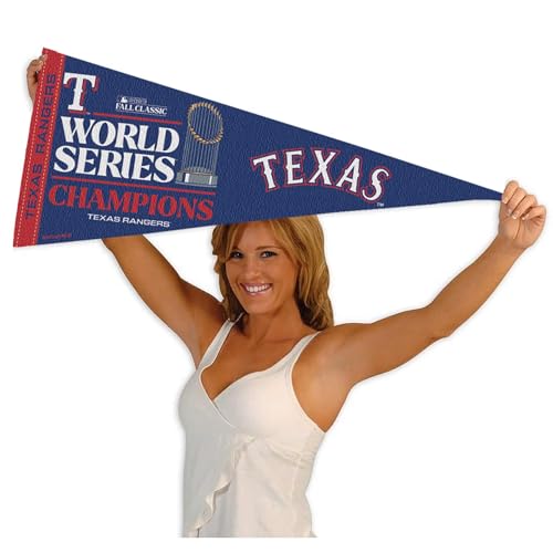 WinCraft Texas Rangers 2023 World Champions Soft Felt Pennant - 757 Sports Collectibles