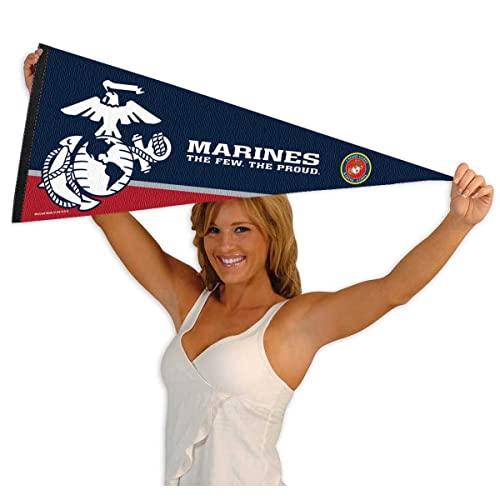 College Flags & Banners Co. US Marines Corps The Few The Proud Pennant - 757 Sports Collectibles