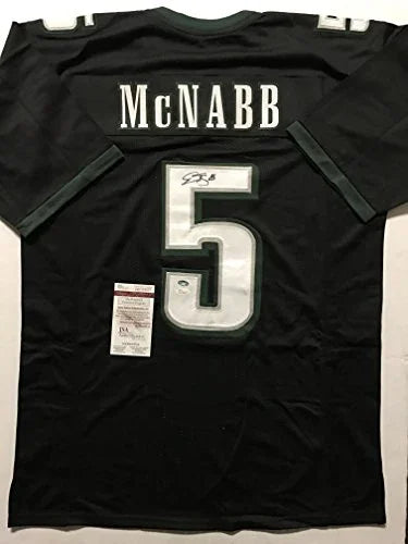 Autographed/Signed Donovan McNabb Philadelphia Black Football Jersey JSA COA - 757 Sports Collectibles