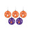 FOCO Clemson Tigers NCAA 5 Pack Shatterproof Ball Ornament Set - 757 Sports Collectibles