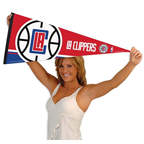 WinCraft Los Angeles Clippers Pennant Full Size 12" X 30" - 757 Sports Collectibles