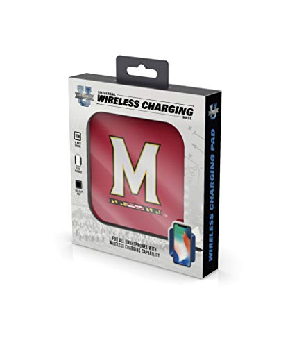 NCAA Maryland Terrapins Wireless Charging Pad, White - 757 Sports Collectibles