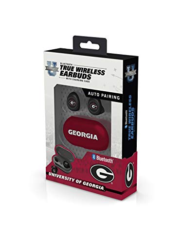 NCAA Georgia Bulldogs True Wireless Earbuds, Team Color - 757 Sports Collectibles
