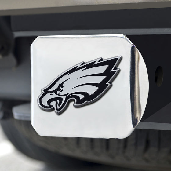 Philadelphia Eagles Hitch Cover Chrome Emblem on Chrome - Special Order