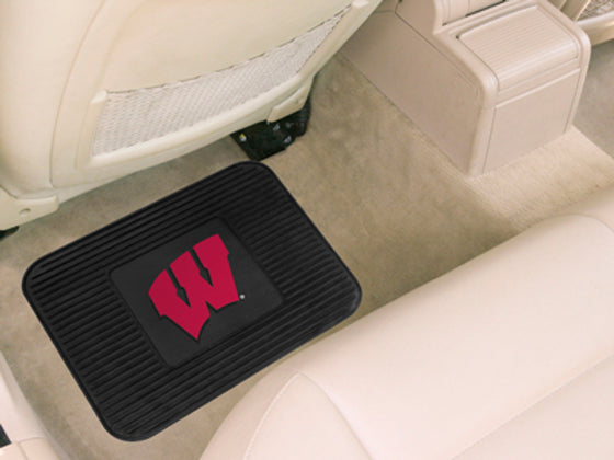 Wisconsin Badgers Car Mat Heavy Duty Vinyl Rear Seat - Special Order