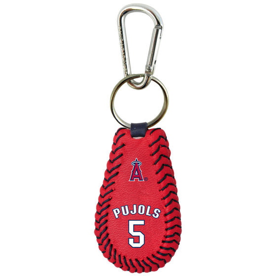 Los Angeles Angels Keychain Team Color Baseball Albert Pujols CO - 757 Sports Collectibles