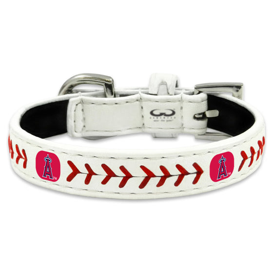 Los Angeles Angels Pet Collar Classic Baseball Leather Size Toy - 757 Sports Collectibles