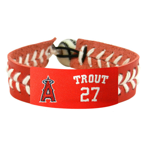 Los Angeles Angels Bracelet Team Color Baseball Mike Trout CO - 757 Sports Collectibles