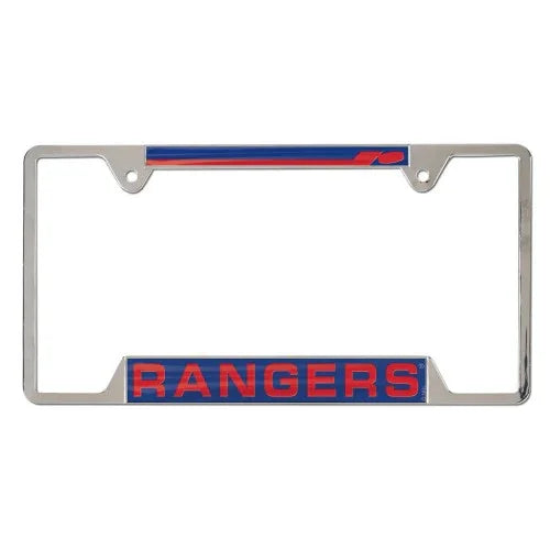 New York Rangers Laser-Cut Chrome License Plate Frame