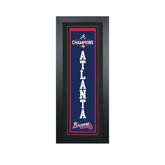 2021 World Series Atlanta Braves Heritage Banner - Framed - 757 Sports Collectibles