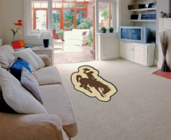 Wyoming Cowboys Area Rug - Mascot Style - Special Order