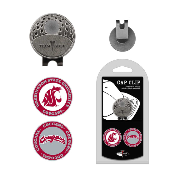 Washington State Cougars Cap Clip With 2 Golf Ball Markers - 757 Sports Collectibles