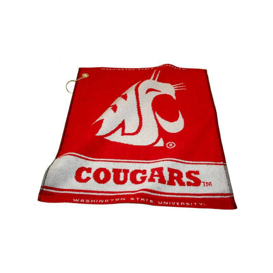 Washington State Cougars Jacquard Woven Golf Towel - 757 Sports Collectibles