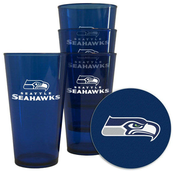 Seattle Seahawks Plastic Pint Glass Set (CDG) - 757 Sports Collectibles