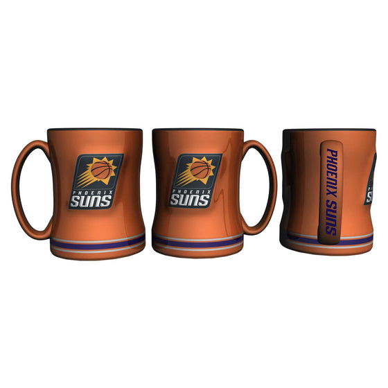 Phoenix Suns Coffee Mug 14oz Sculpted Relief Special Order (CDG) - 757 Sports Collectibles