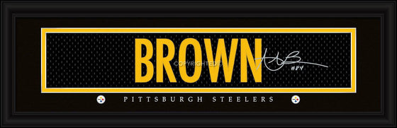 Pittsburgh Steelers Antonio Brown Print - Signature 8"x24" (CDG) - 757 Sports Collectibles