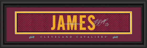 Cleveland Cavaliers LaBron James Print - Signature 8"x24" (CDG) - 757 Sports Collectibles