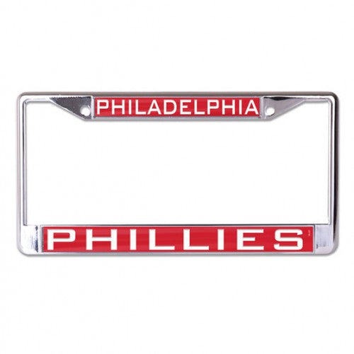 MLB Philadelphia Phillies Laser-Cut Chrome License Plate Frame