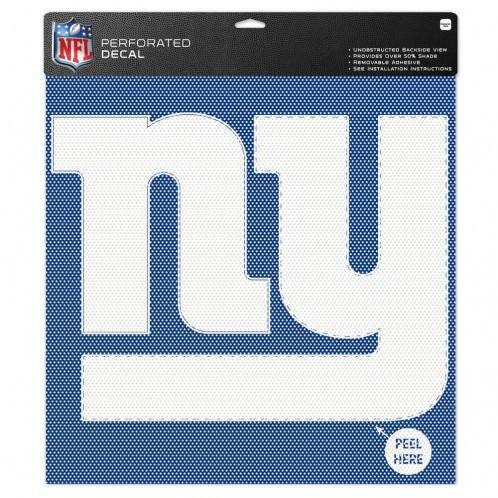 New York Giants 17x17  Perforated Perfect Cut Vinyl Decal - 757 Sports Collectibles