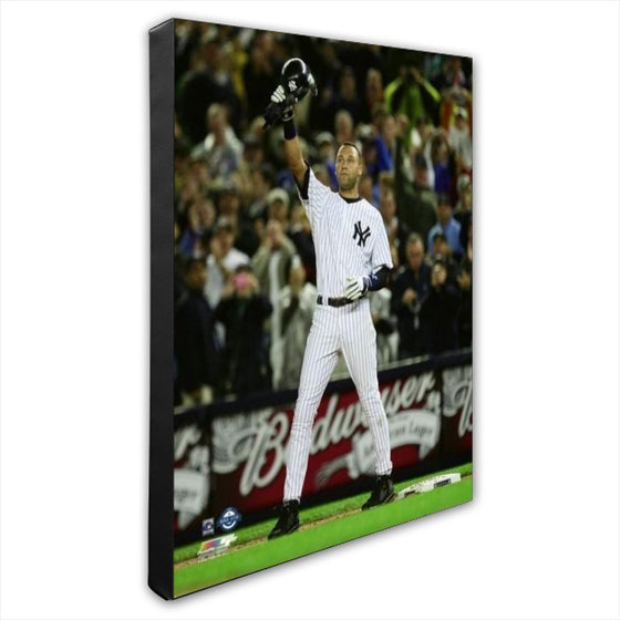 New York Yankees Derek Jeter "Tip Cap" Stretched 24x30 Canvas