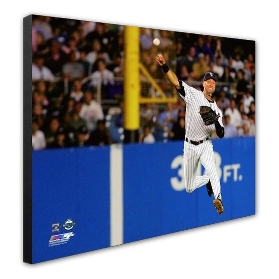 New York Yankees Derek Jeter "Deep in the Hole" Stretched 16x20 Canvas
