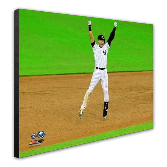New York Yankees Derek Jeter "Leap" Stretched 24x30 Canvas