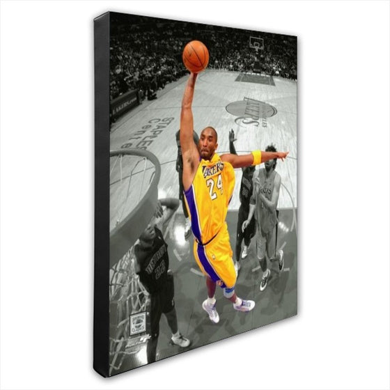 Los Angeles Lakers Kobe Bryant "Spotlight Dunk" Stretched 40x50 Canvas