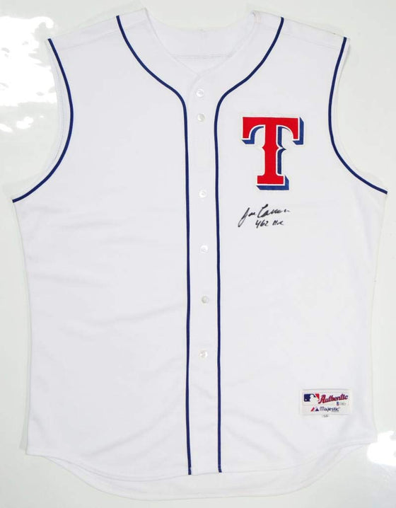 Jose Canseco Autographed Texas Rangers S/L Majestic Jersey w/ 462 HR- Beckett Auth Front - 757 Sports Collectibles