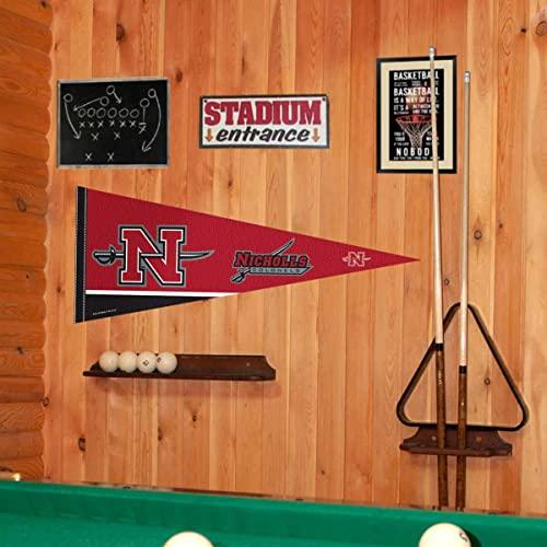 College Flags & Banners Co. Nicholls State Colonels Pennant Full Size Felt - 757 Sports Collectibles