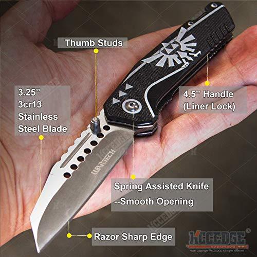 EDC Pocket Knife Camping Accessories Hunting Knife Razor Sharp Edge Folding Knife for Camping Gear Survival Kit Tactical Knife 56003 (Green) - 757 Sports Collectibles