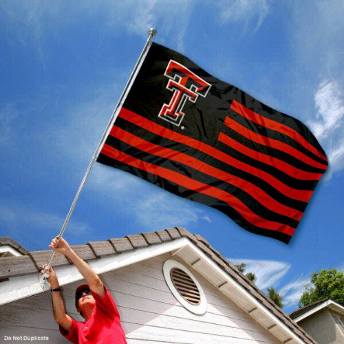 College Flags & Banners Co. Texas Tech Red Raiders Stars and Stripes Nation Flag - 757 Sports Collectibles