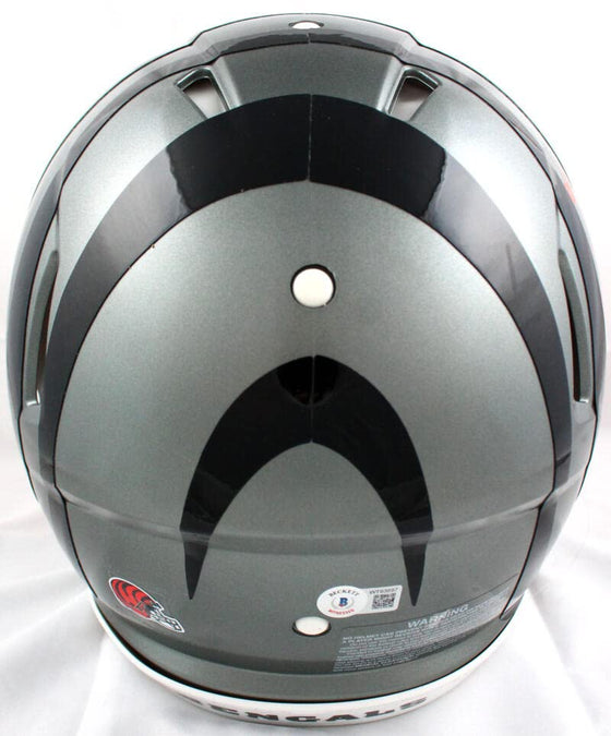 Chad Johnson Autographed Cincinnati Bengals F/S Flash Speed Authentic Helmet w/Insc.-Beckett W Hologram Orange - 757 Sports Collectibles