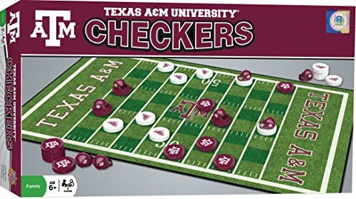 MasterPieces Collegiate Texas A&M Checkers Game, Multi, Model:41543 - 757 Sports Collectibles