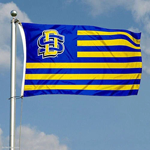 College Flags & Banners Co. South Dakota State Jackrabbits Stars and Stripes Nation Flag - 757 Sports Collectibles