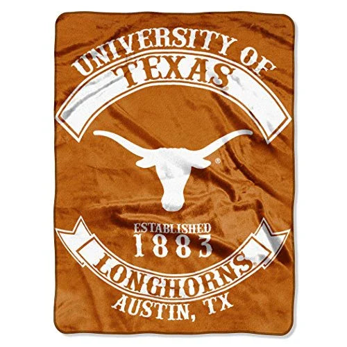 NORTHWEST NCAA Texas Longhorns Raschel Throw Blanket, 60" x 80", Rebel - 757 Sports Collectibles