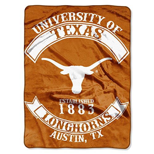 NORTHWEST NCAA Texas Longhorns Raschel Throw Blanket, 60" x 80", Rebel - 757 Sports Collectibles