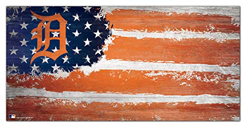 Fan Creations MLB Detroit Tigers Unisex Detroit Tigers Flag Sign, Team Color, 6 x 12 - 757 Sports Collectibles