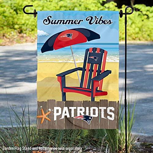 WinCraft New England Patriots Summer Decorative Seasonal Garden Flag Double Sided Banner - 757 Sports Collectibles