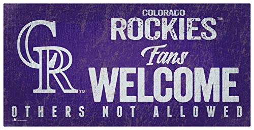 MLB Colorado Rockies Unisex Colorado Rockies Fans Welcome Sign, Team Color, 6 x 12 - 757 Sports Collectibles