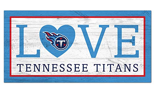 Fan Creations NFL Tennessee Titans Unisex Tennessee Titans Love Sign, Team Color, 6 x 12 - 757 Sports Collectibles