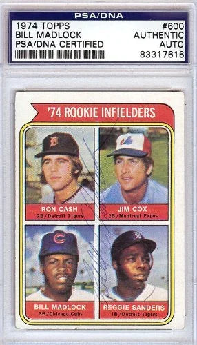 Bill Madlock Autographed 1974 Topps Rookie Card PSA/DNA #83317616