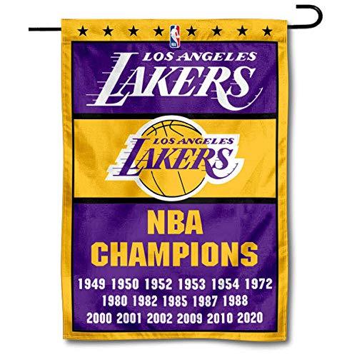 WinCraft LA Lakers 17 Time Champions Double Sided Garden Flag - 757 Sports Collectibles