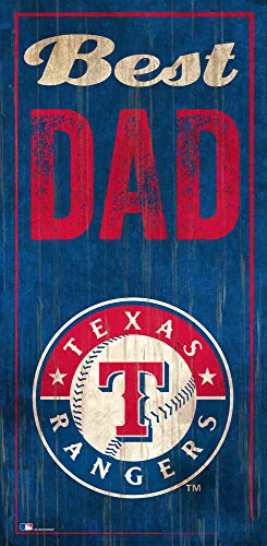 Fan Creations MLB Texas Rangers Unisex Texas Rangers Best Dad Sign, Team Color, 6 x 12 - 757 Sports Collectibles