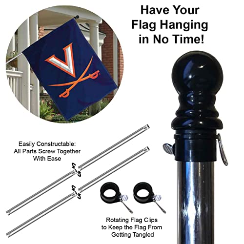 University of Virginia Banner Flag with Flag Pole Set - 757 Sports Collectibles