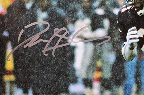 Deion Sanders Autographed Atlanta Falcons 16x20 Vs Washington HM Photo - Beckett W Auth Silver - 757 Sports Collectibles