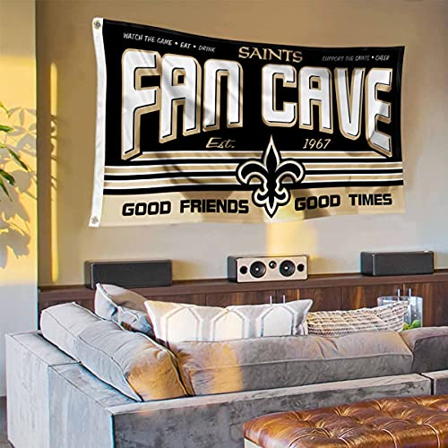 WinCraft New Orleans Saints Fan Man Cave Banner Flag - 757 Sports Collectibles
