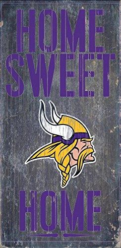 Fan Creations Minnesota Vikings Wood Sign - Home Sweet Home 6"x12" - 757 Sports Collectibles