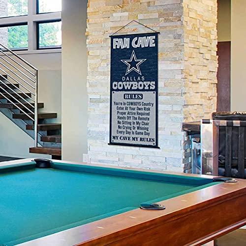 WinCraft Dallas Cowboys Man Cave Fan Banner Wall Door Scroll - 757 Sports Collectibles