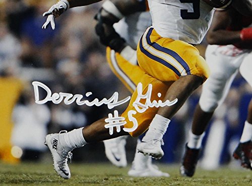Derrius Guice Autographed LSU 8x10 Running Photo - JSA W Auth White - 757 Sports Collectibles