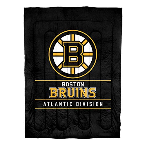 NORTHWEST NHL Boston Bruins Comforter and Sham Set, Twin, Draft - 757 Sports Collectibles